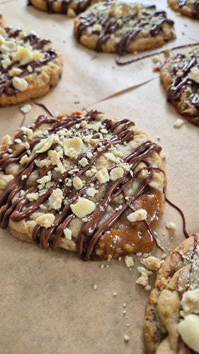 Caramel & White Chocolate Malteser Cookie | Marsh Loves Mallow