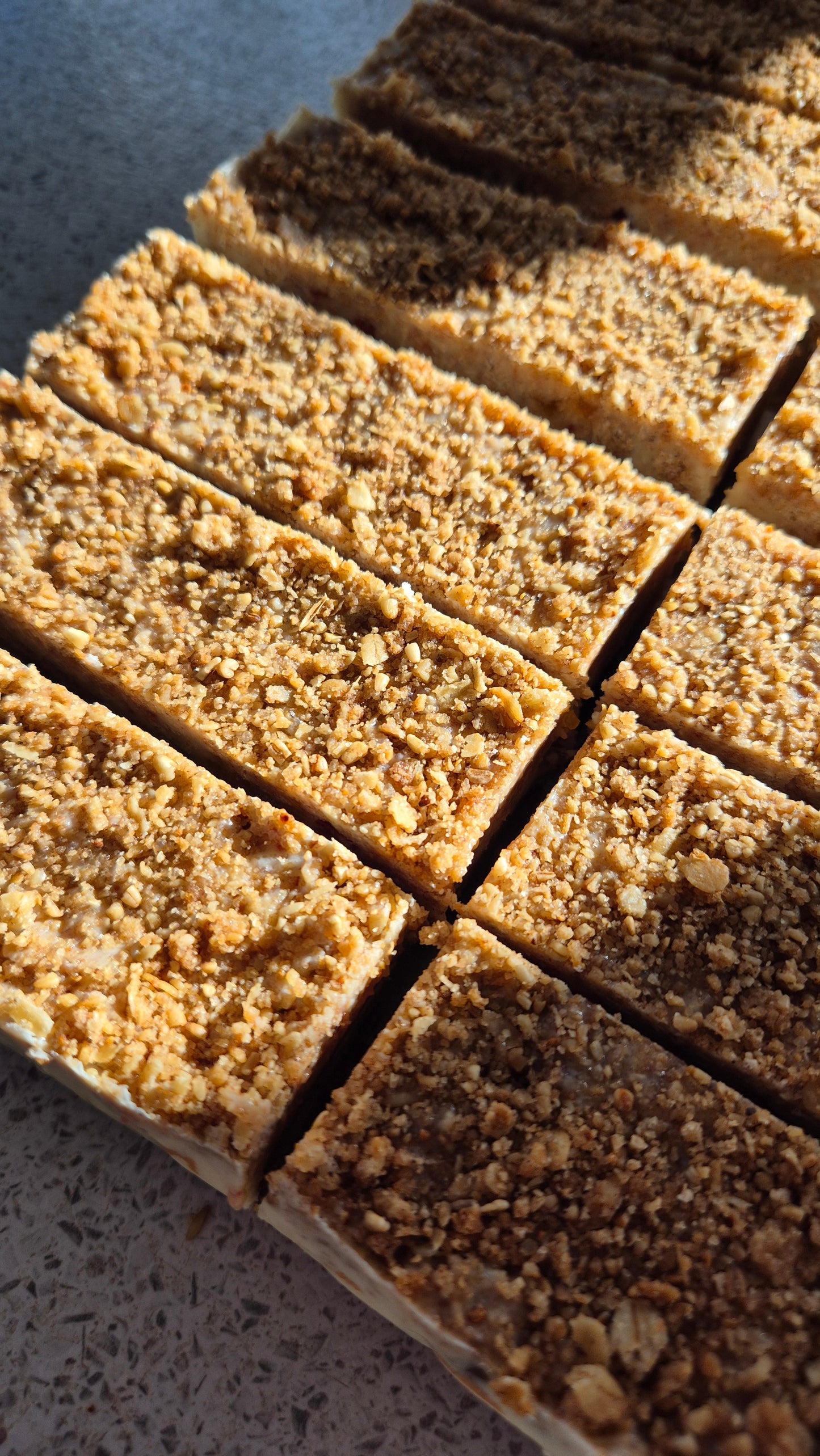 Strawberry & Apricot crumble cheesecake style blondie