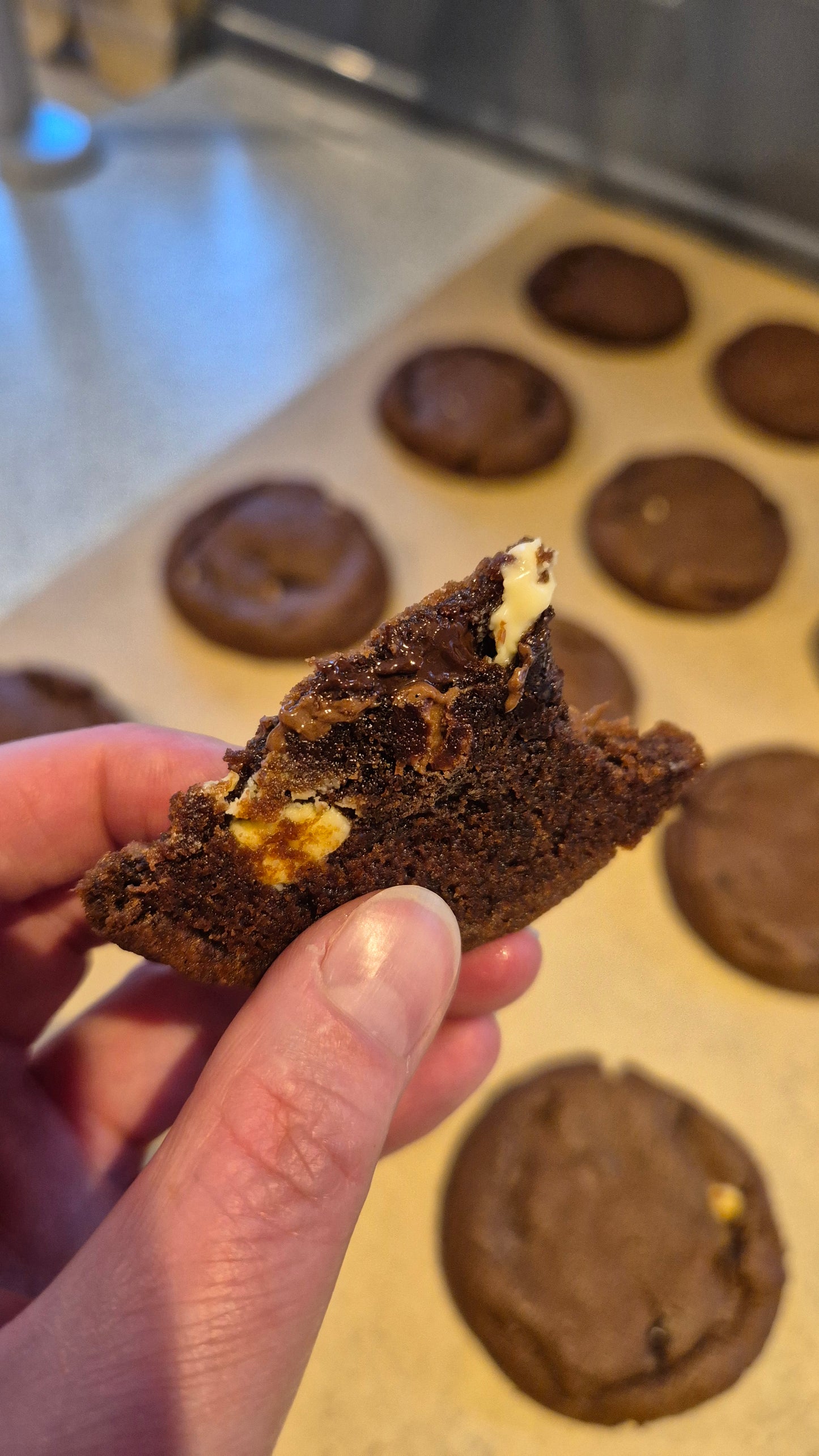 Triple Chocolate Salted Caramel Cookie Fluff Sandwich