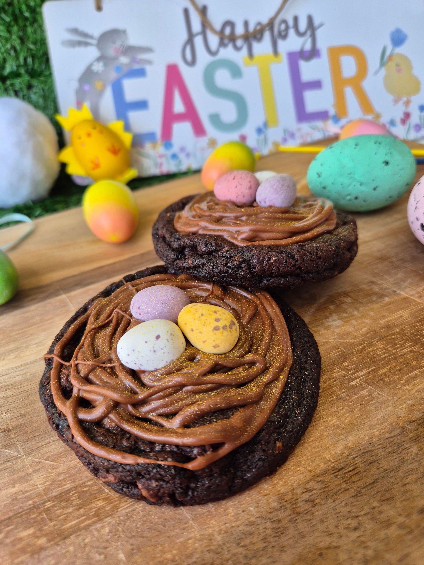 TRIPLE CHOCOLATE EASTER MINI EGG NEST COOKIE image 0