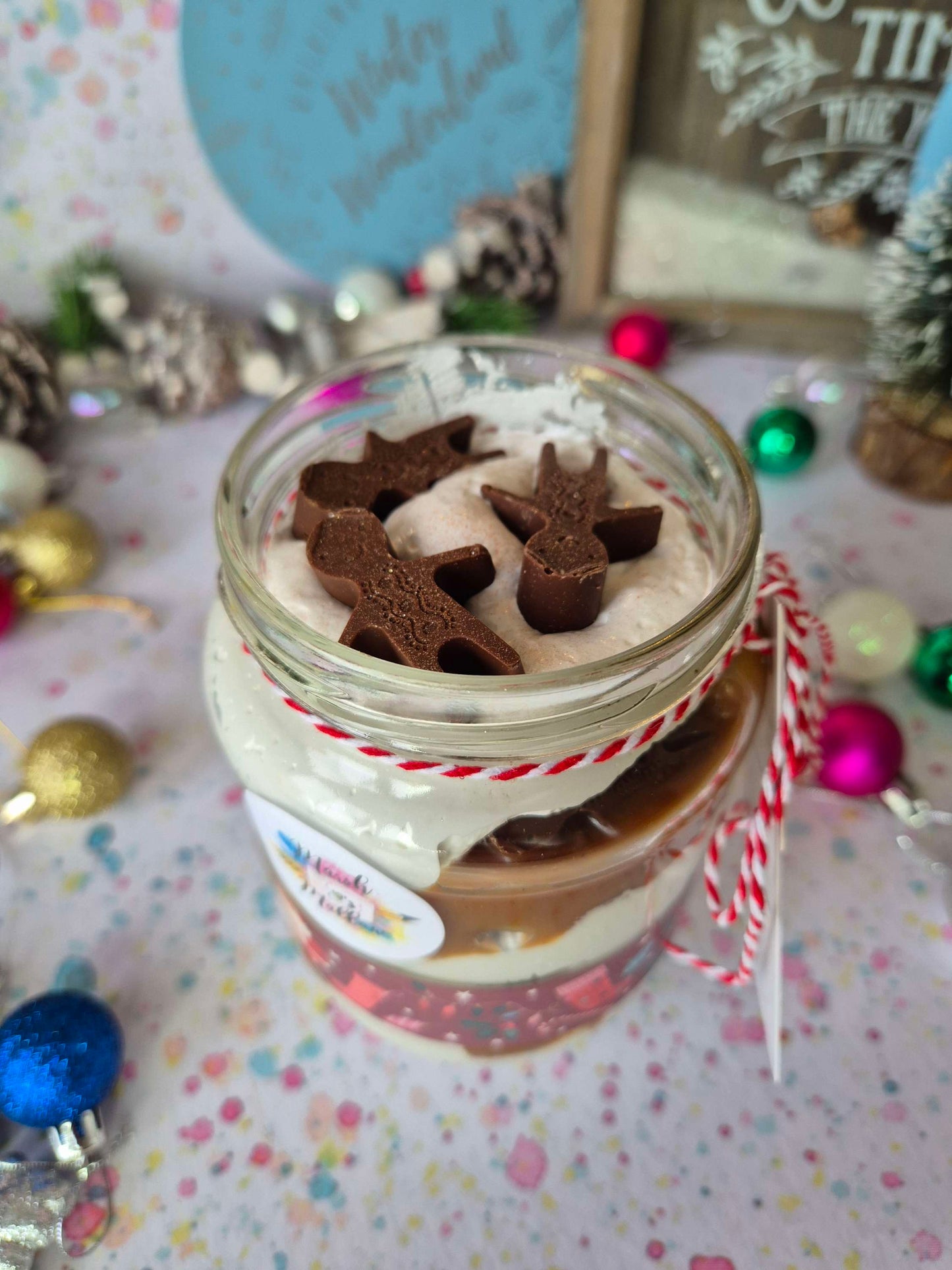 Chocolate Gingerbread People & Caramel Fluff Jar image 0
