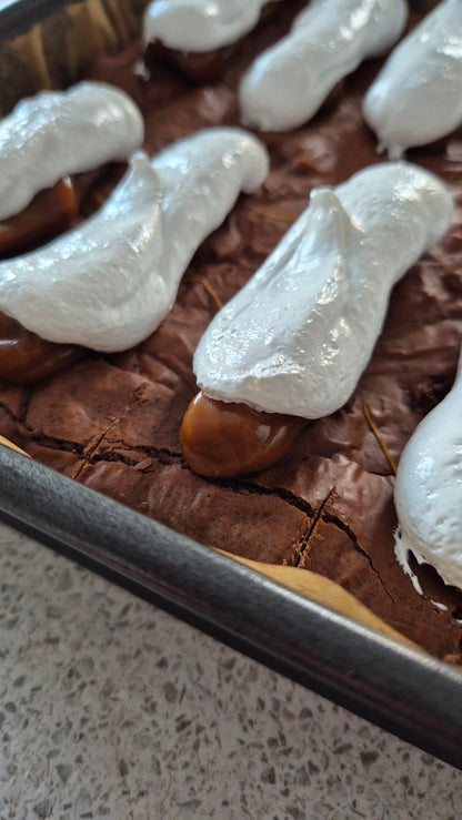 Caramel & Mars Bar Chunk Fluff Topped Brownie