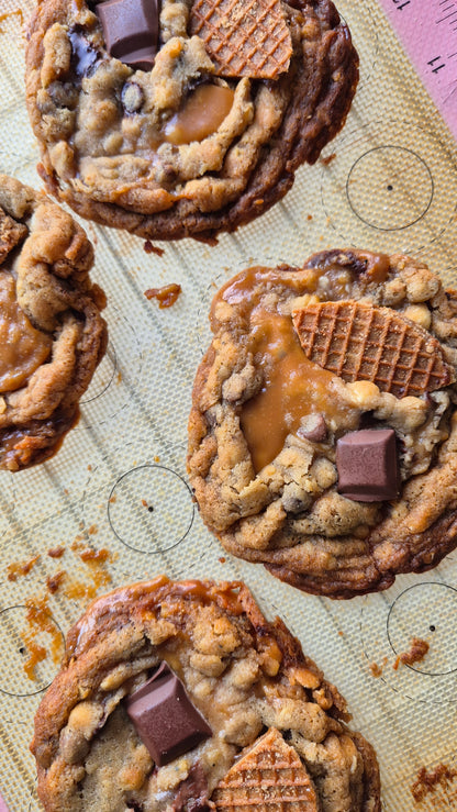 Brown Butter Caramel Everything Choc Chip Cookie