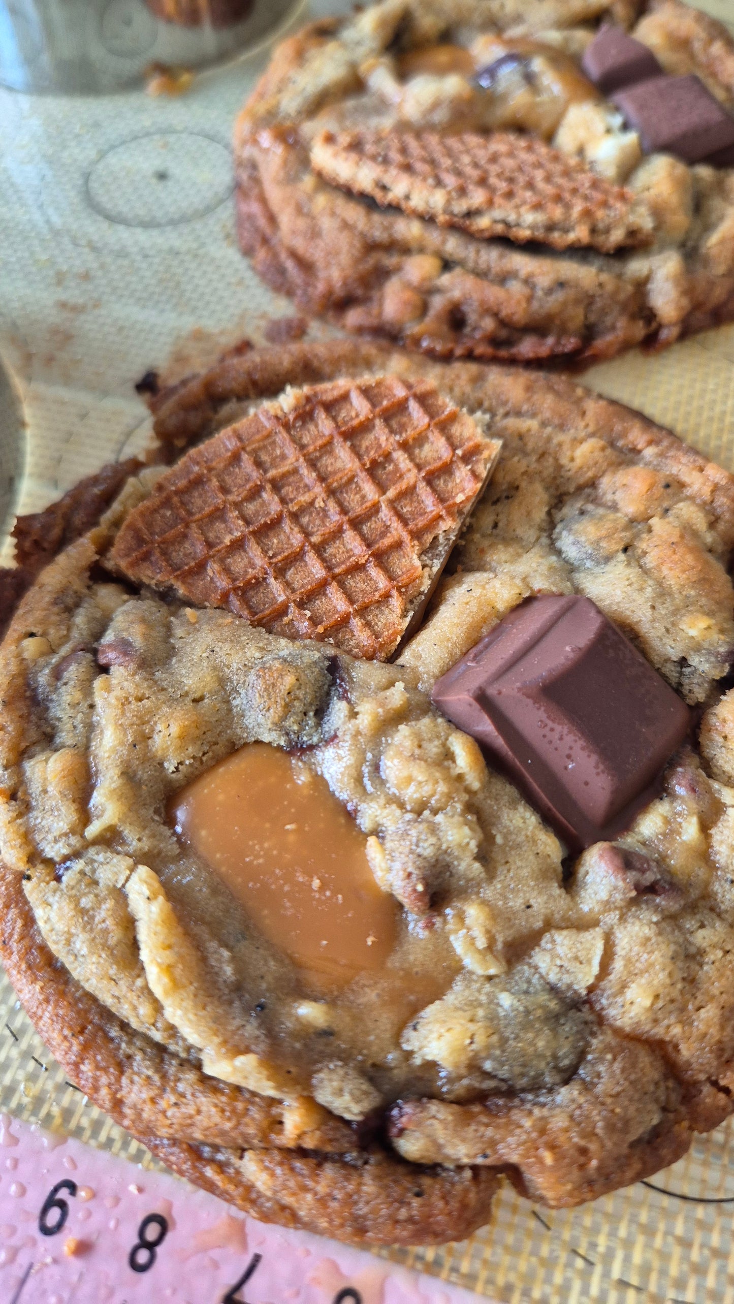 Brown Butter Caramel Everything Choc Chip Cookie
