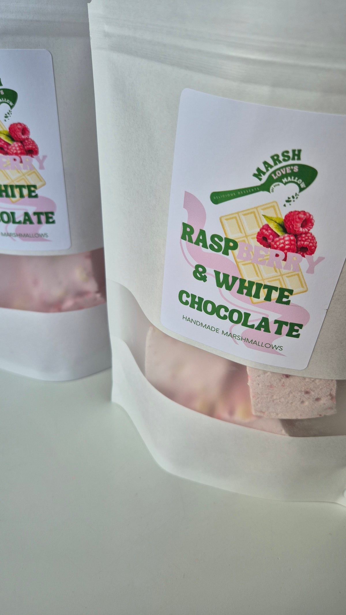 Raspberry & White Chocolate Gourmet Marshmallows