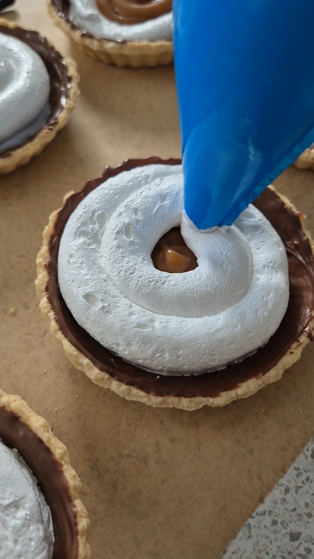 Fluff Topped Salted Caramel Tarts