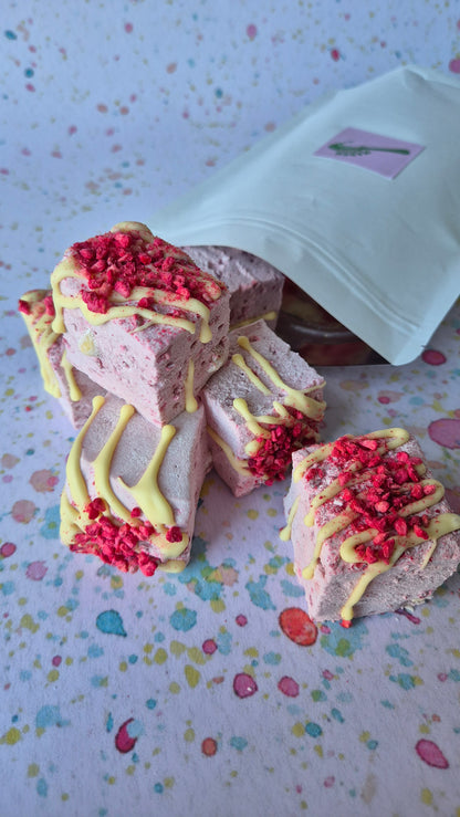 Christmas Raspberry & White Chocolate Gourmet Marshmallows