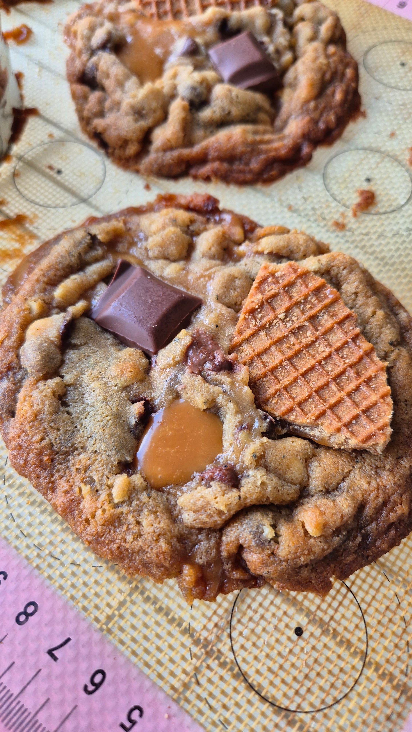 Brown Butter Caramel Everything Choc Chip Cookie