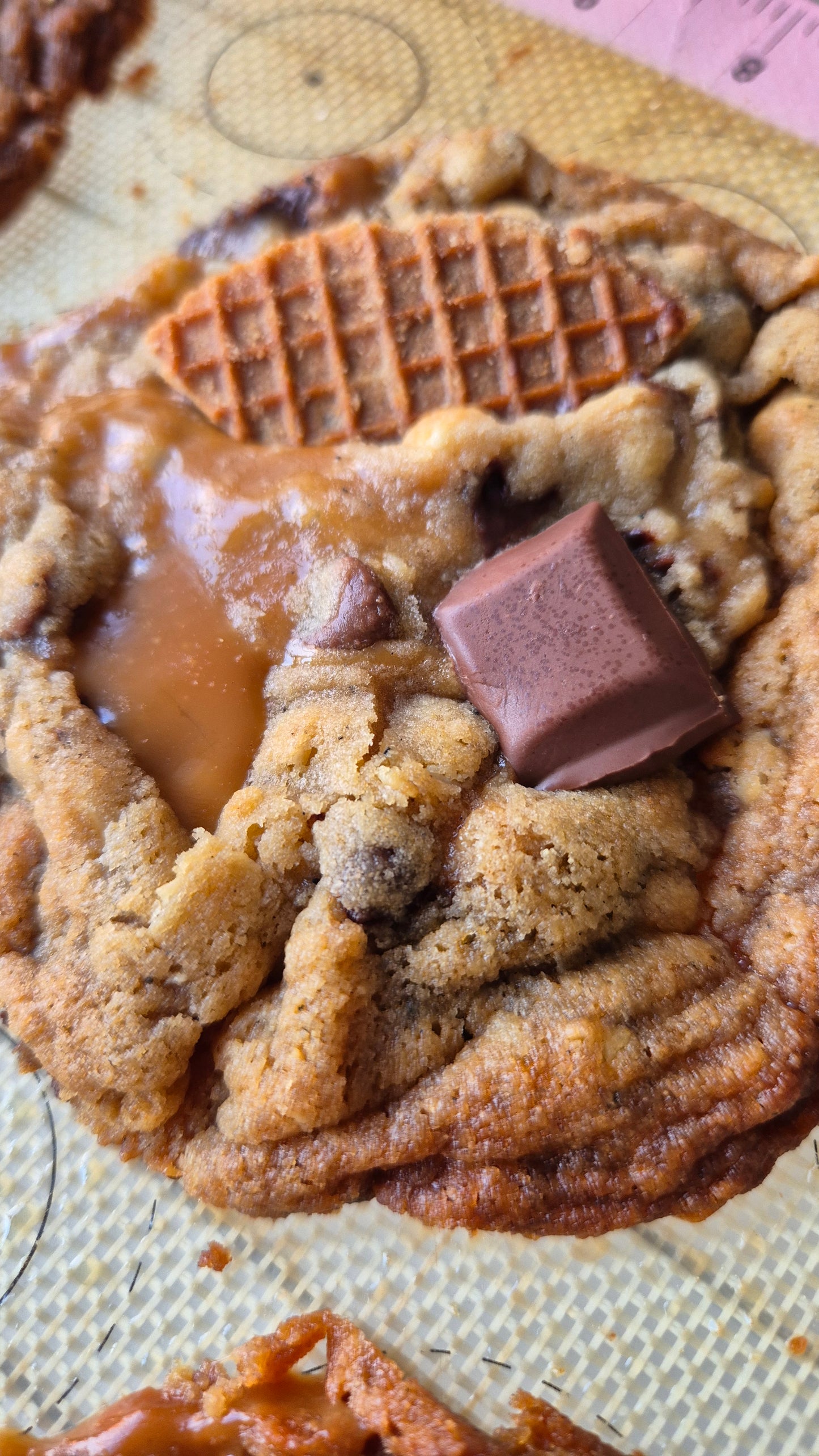 Brown Butter Caramel Everything Choc Chip Cookie