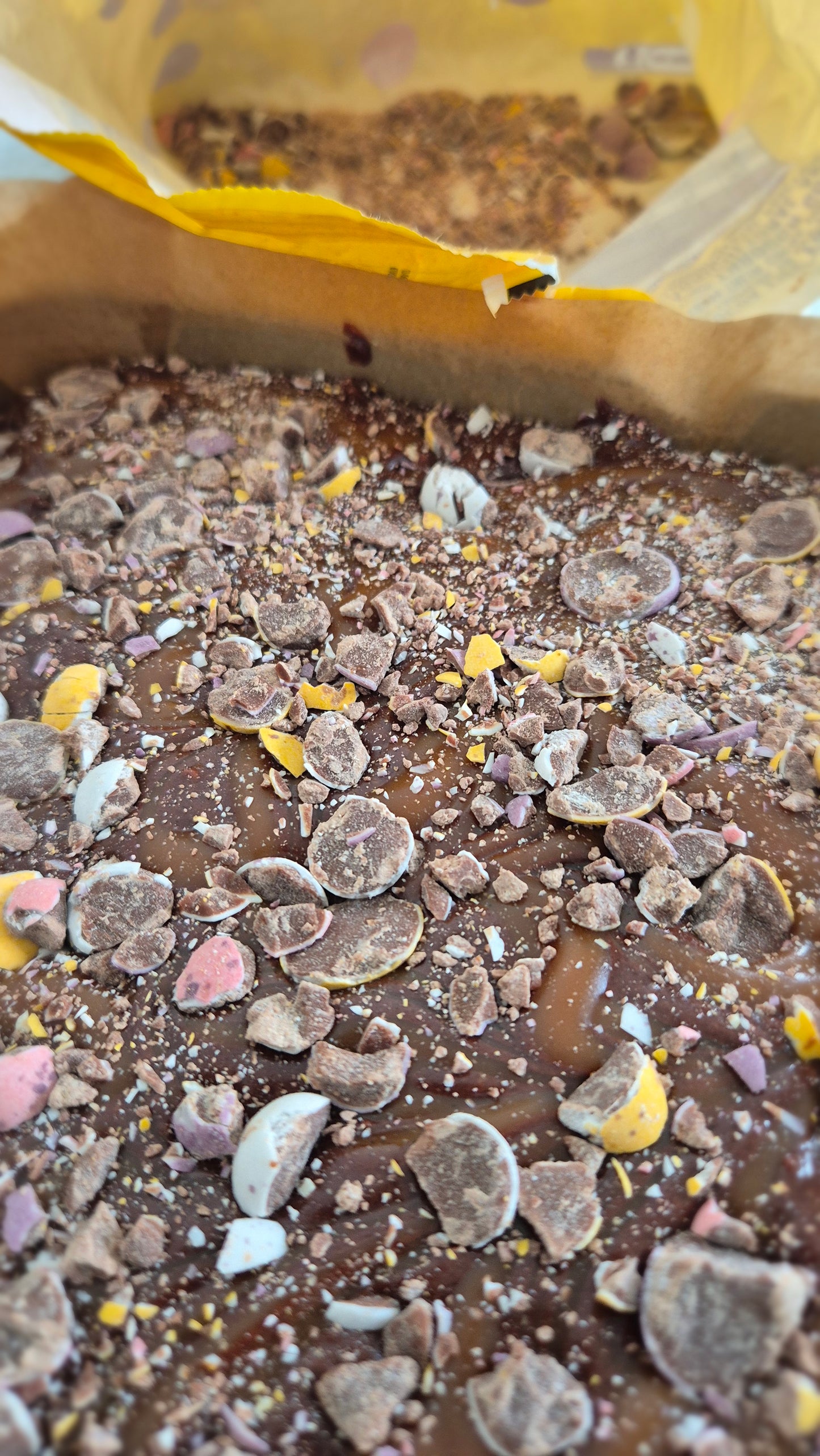 EASTER 2026 Mini Egg & Caramel Swirled Brownie