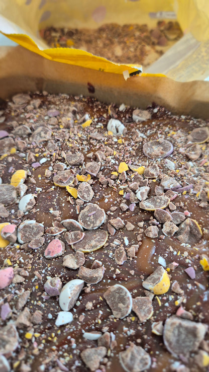 EASTER 2026 Mini Egg & Caramel Swirled Brownie
