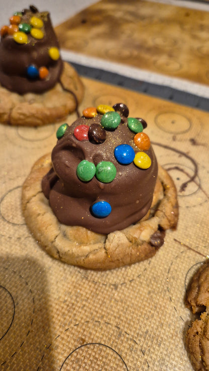 Chewy Chocolate Fluff M&M cookie