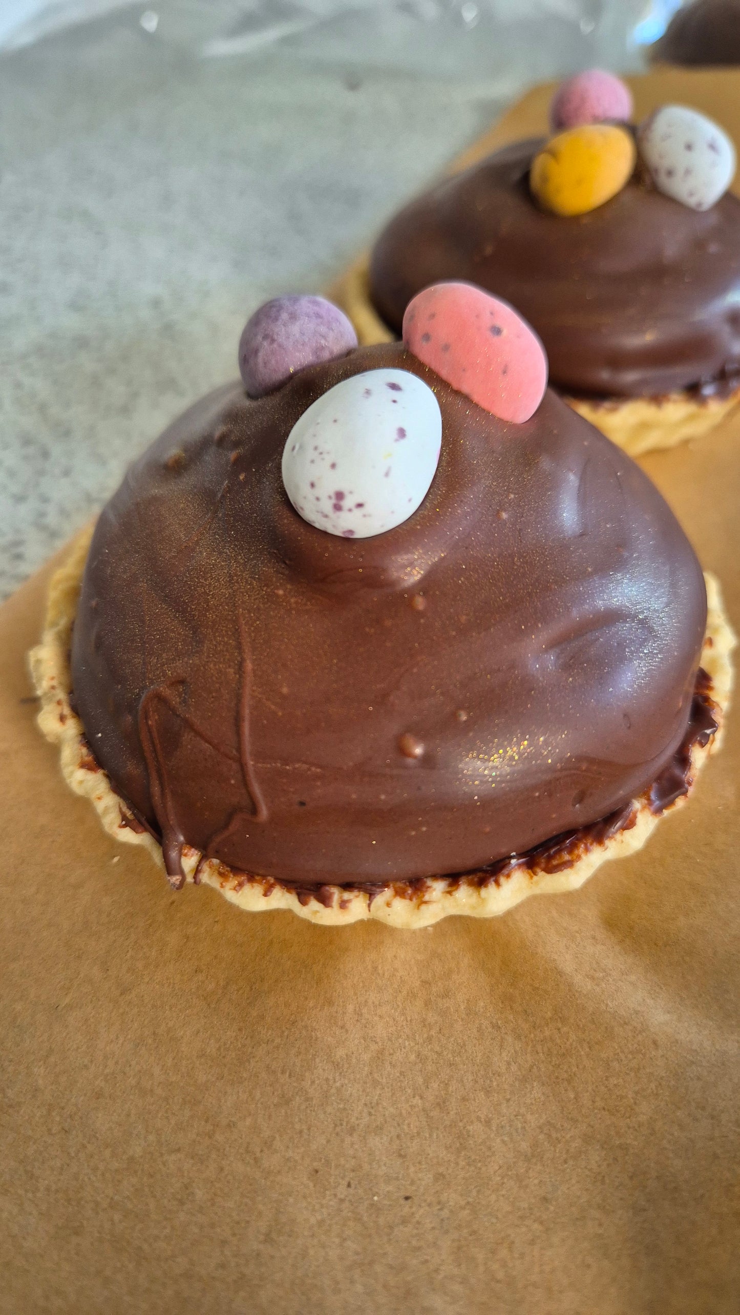 Fluff Topped Chocolate Caramel Tarts