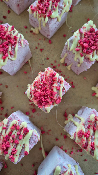 Christmas Raspberry & White Chocolate Gourmet Marshmallows