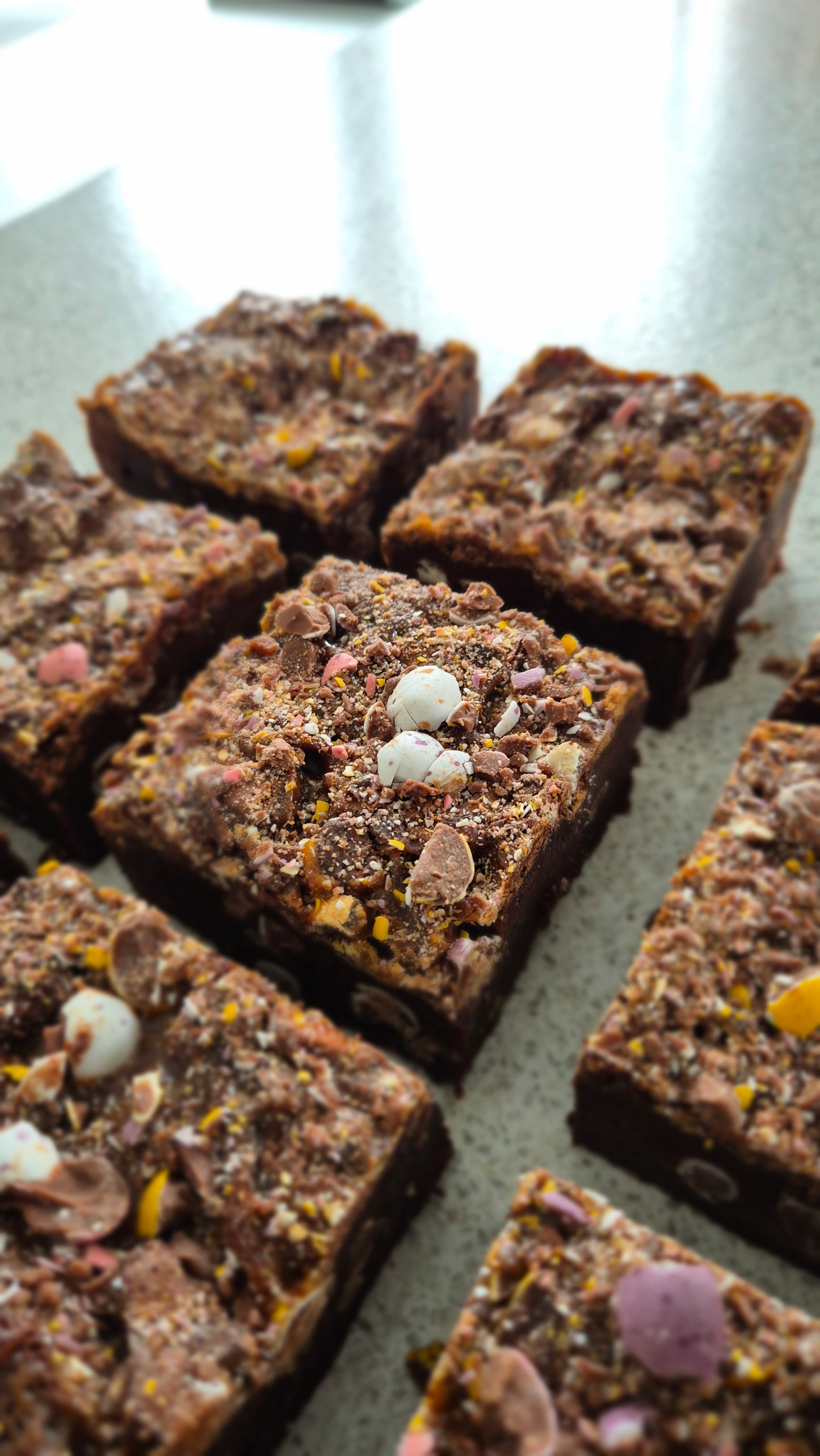 EASTER 2026 Mini Egg & Caramel Swirled Brownie