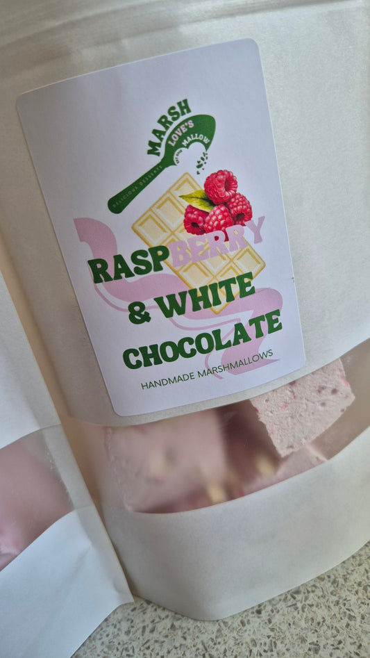 Raspberry & White Chocolate Gourmet Marshmallows