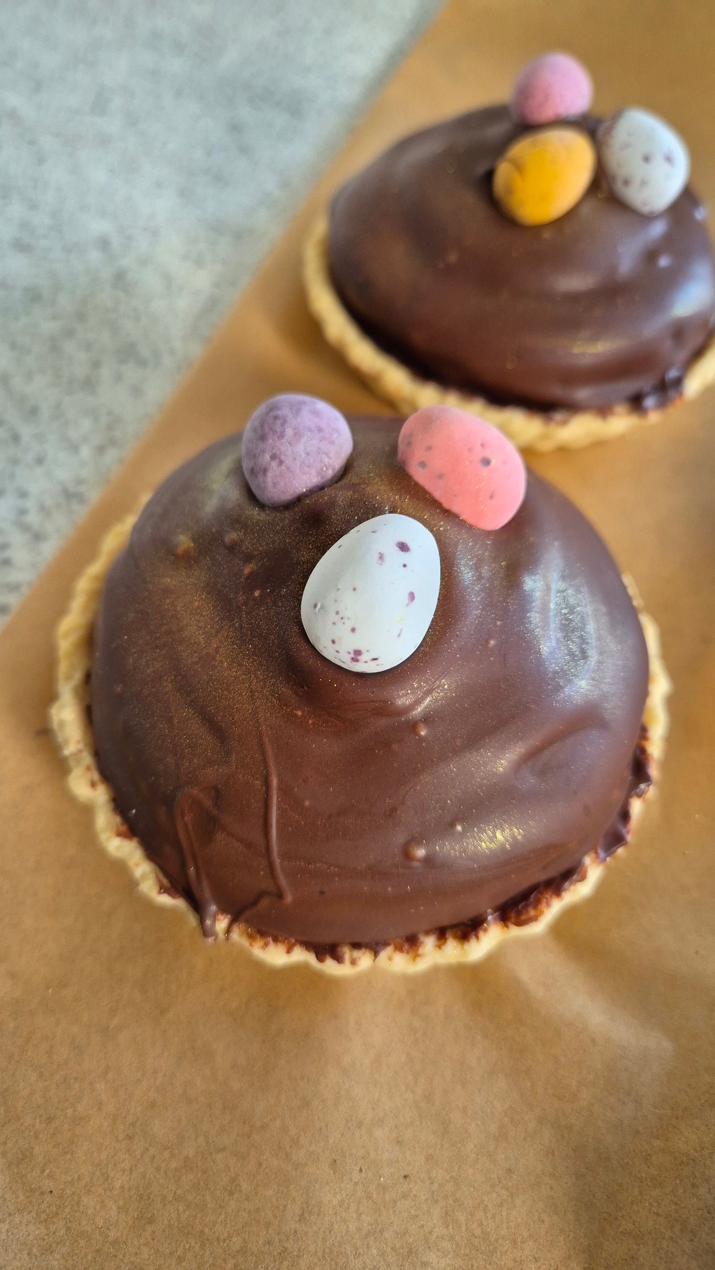 Fluff Topped Chocolate Caramel Tarts