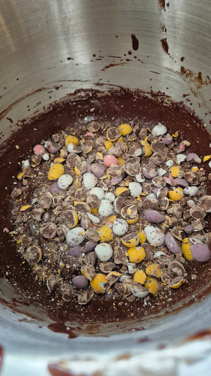 EASTER 2026 Mini Egg & Caramel Swirled Brownie