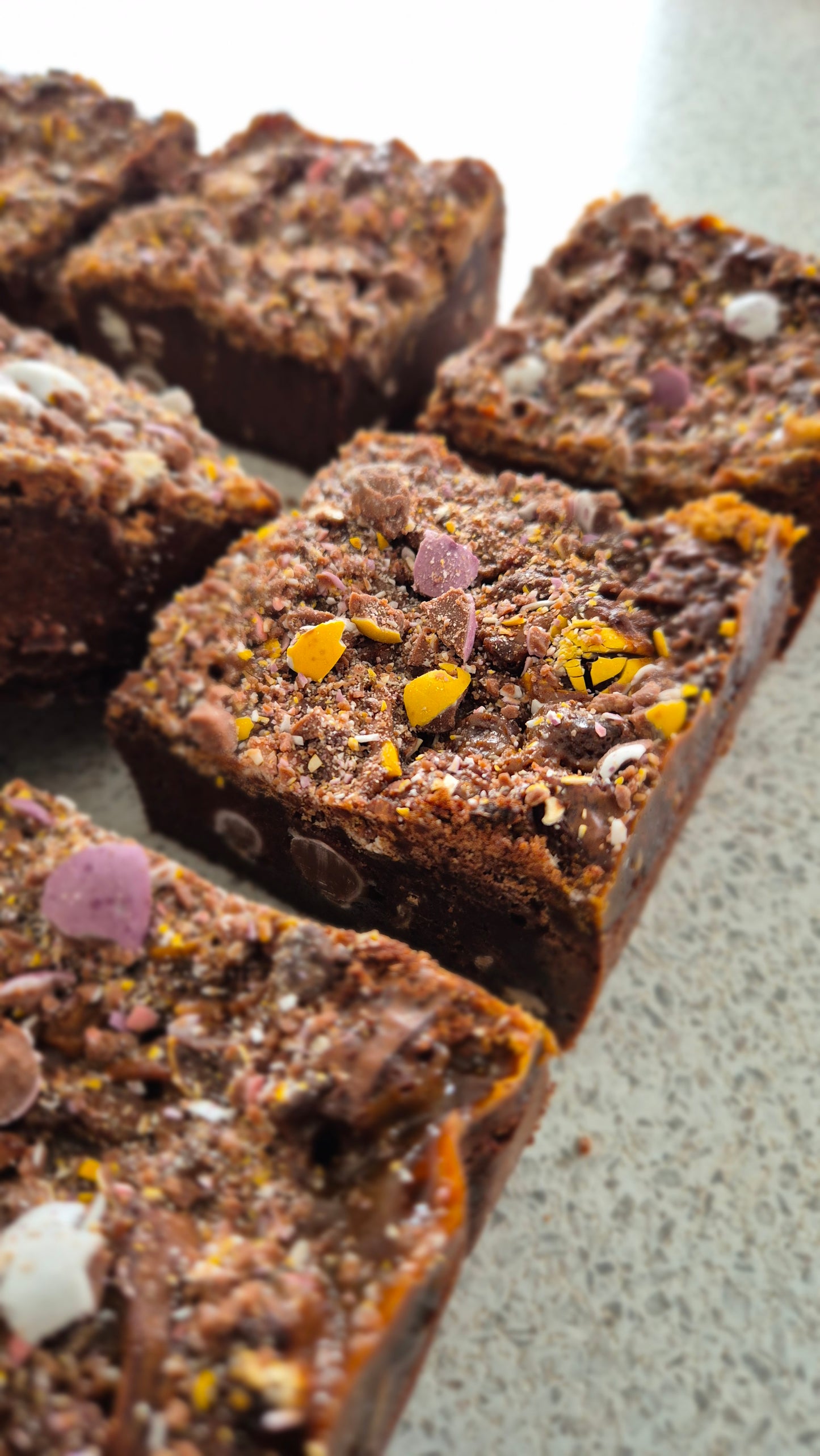 EASTER 2026 Mini Egg & Caramel Swirled Brownie