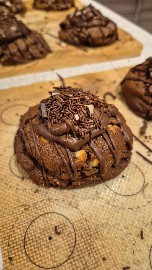Triple Chocolate Fluff NYC Style cookie