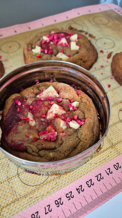 Brown Butter Raspberry & White Chocolate Chunk Cookie