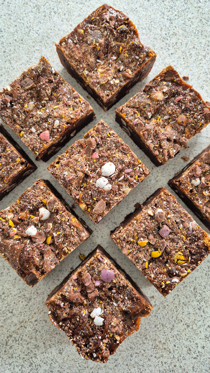 EASTER 2026 Mini Egg & Caramel Swirled Brownie