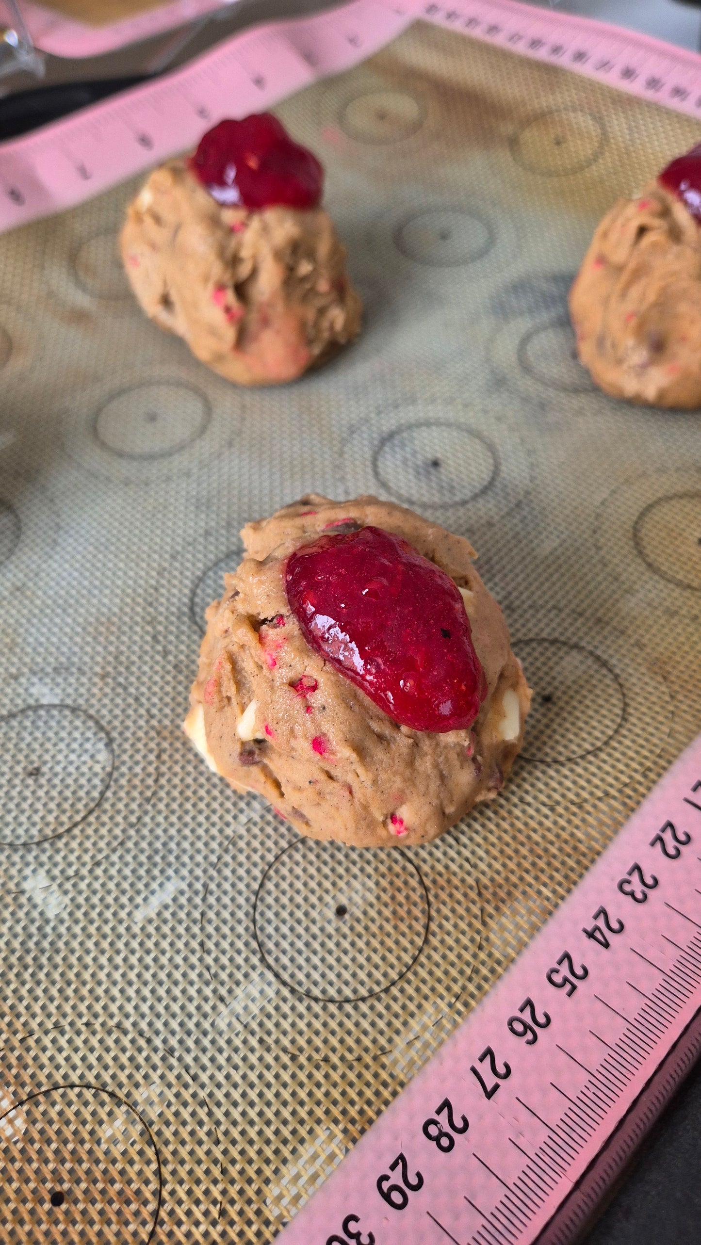 Brown Butter Raspberry & White Chocolate Chunk Cookie