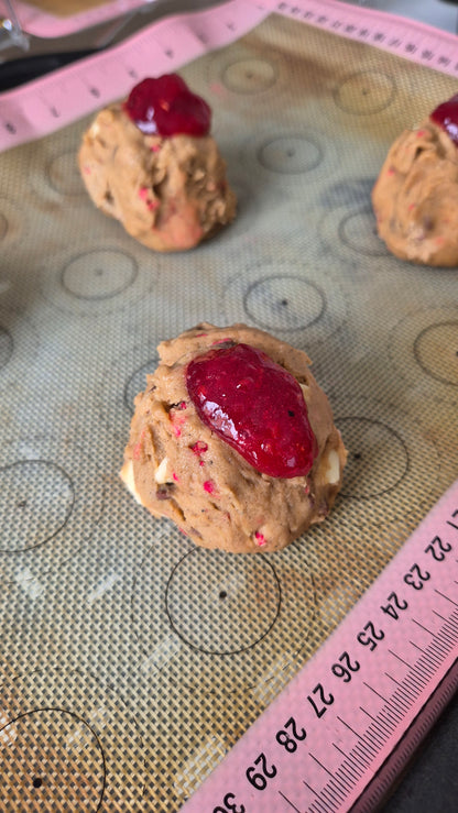 Brown Butter Raspberry & White Chocolate Chunk Cookie