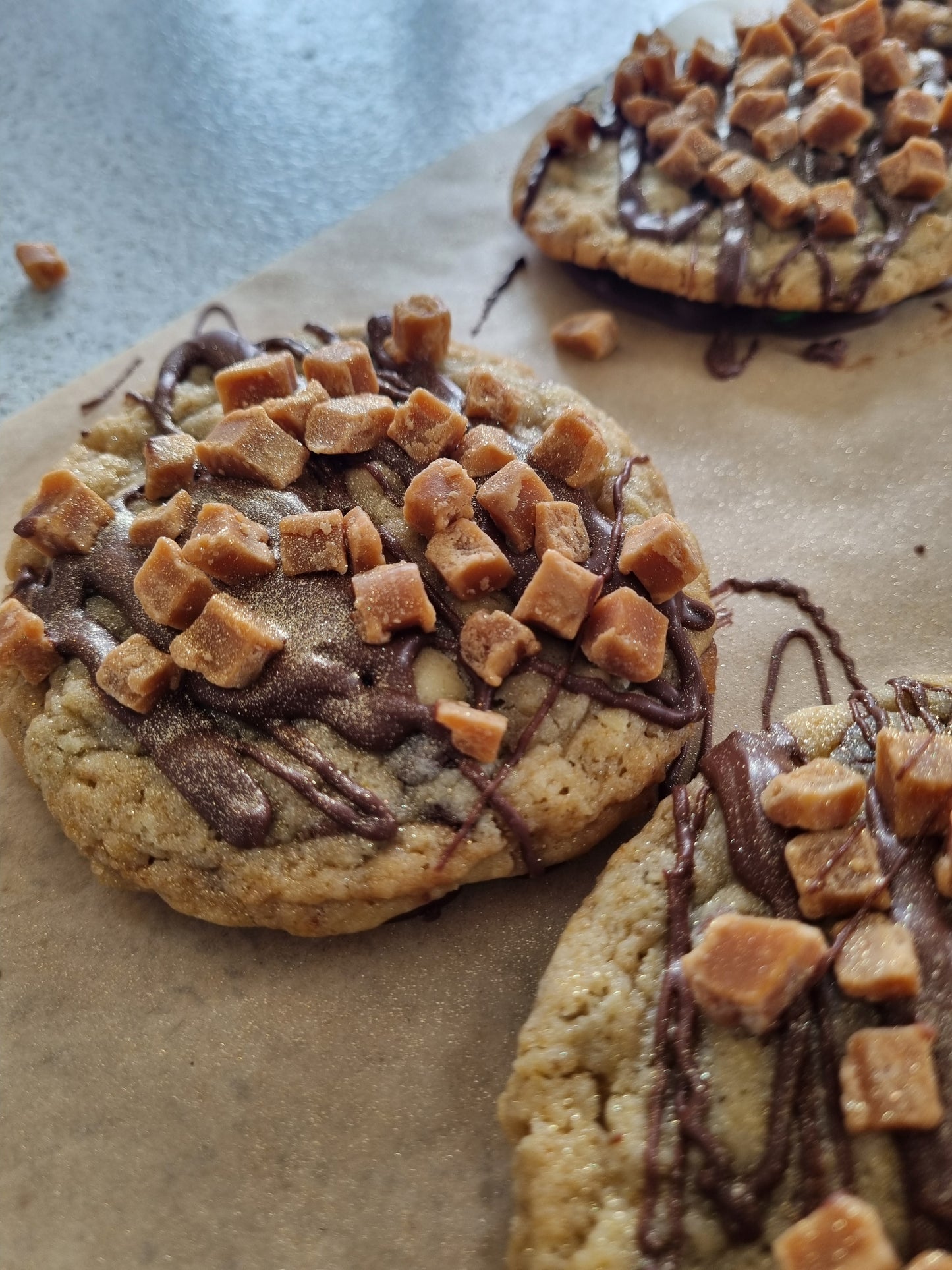 Hidden M&M Chocolate Bottomed Fudge Cookie