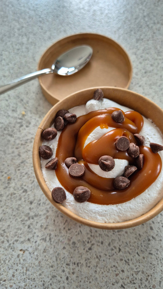 Salted Caramel Brownie Fluff Pot