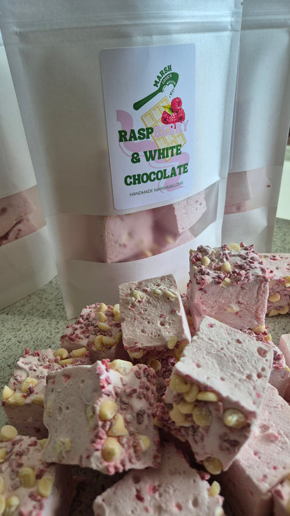 Raspberry & White Chocolate Gourmet Marshmallows