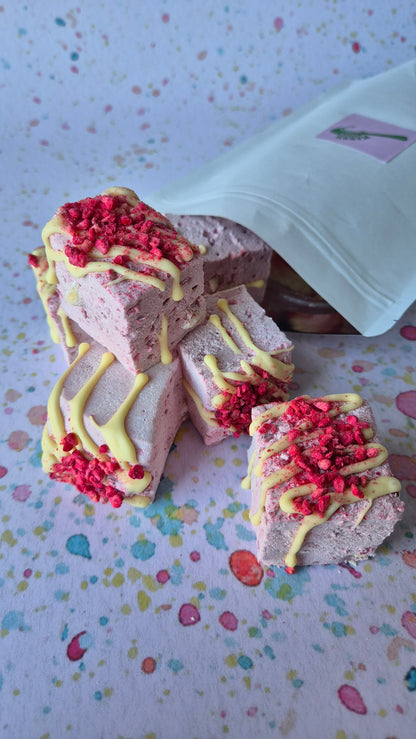 Christmas Raspberry & White Chocolate Gourmet Marshmallows